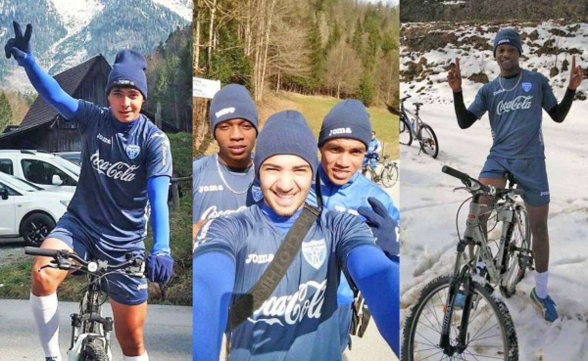 La Sub 20 de Honduras disfrutó su día en Austria andando en Bicicleta