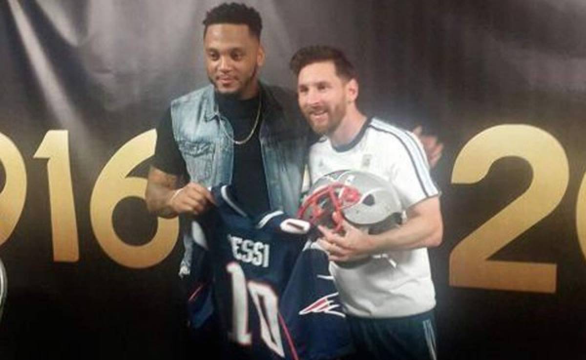 Messi recibe un grato regalo por parte de Patrick Chung estrella de los Patriots de la NFL