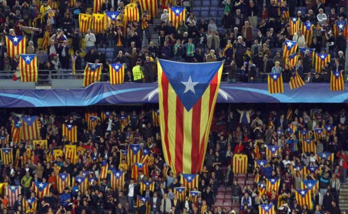 El Camp Nou podría ser cerrado por UEFA si se exhibe la bandera catalana en Champions