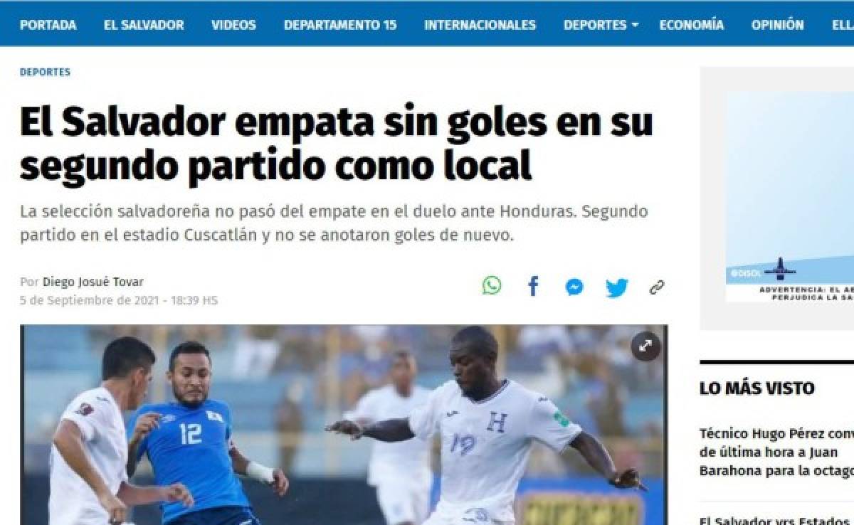 Lo que dice la prensa tras empate de Honduras y El Salvador; Faitelson destroza a Costa Rica y salvadoreños en pánico