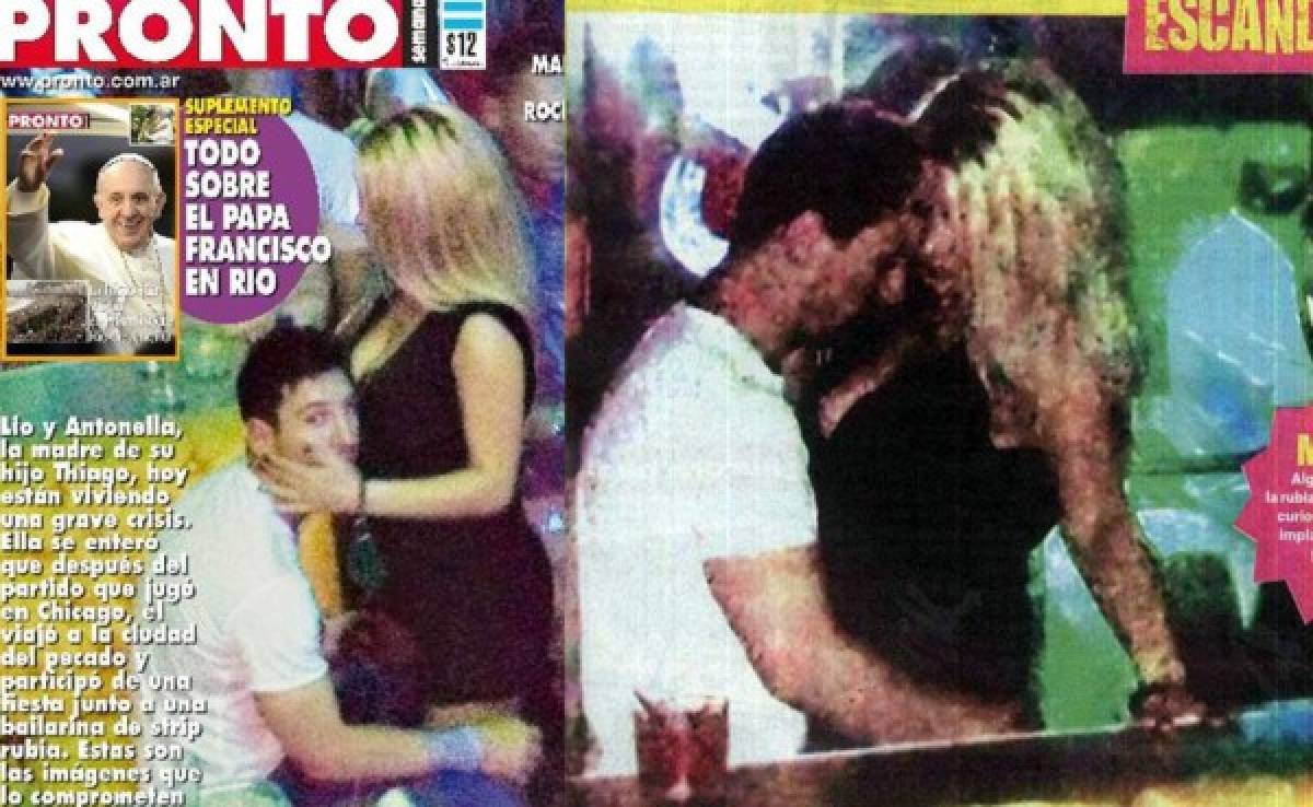 El matrimonio de Lio Messi también tuvo una crisis cuando salieron a la luz unas fotos del argentino con una mujer durante una fiesta de Ronaldo en Las Vegas.