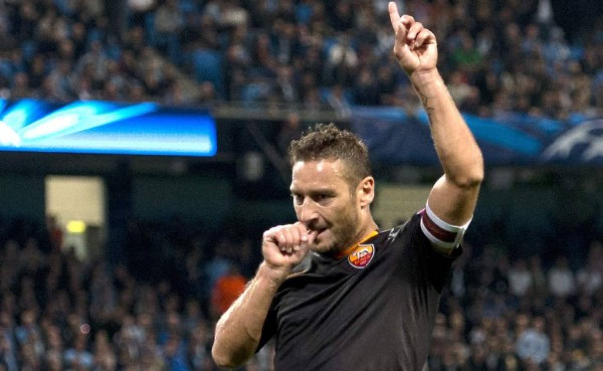 Totti, el más veterano en anotar en la Champions