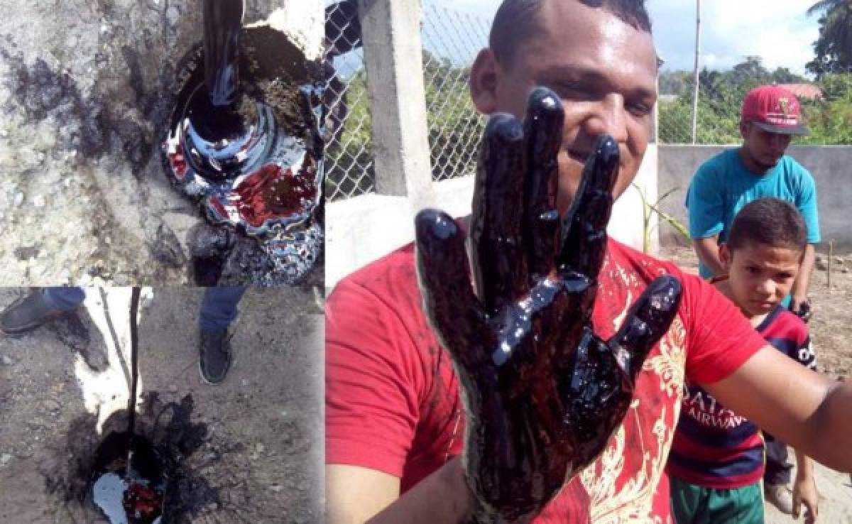 Hombre asegura haber encontrado petróleo en Honduras en solar de su casa