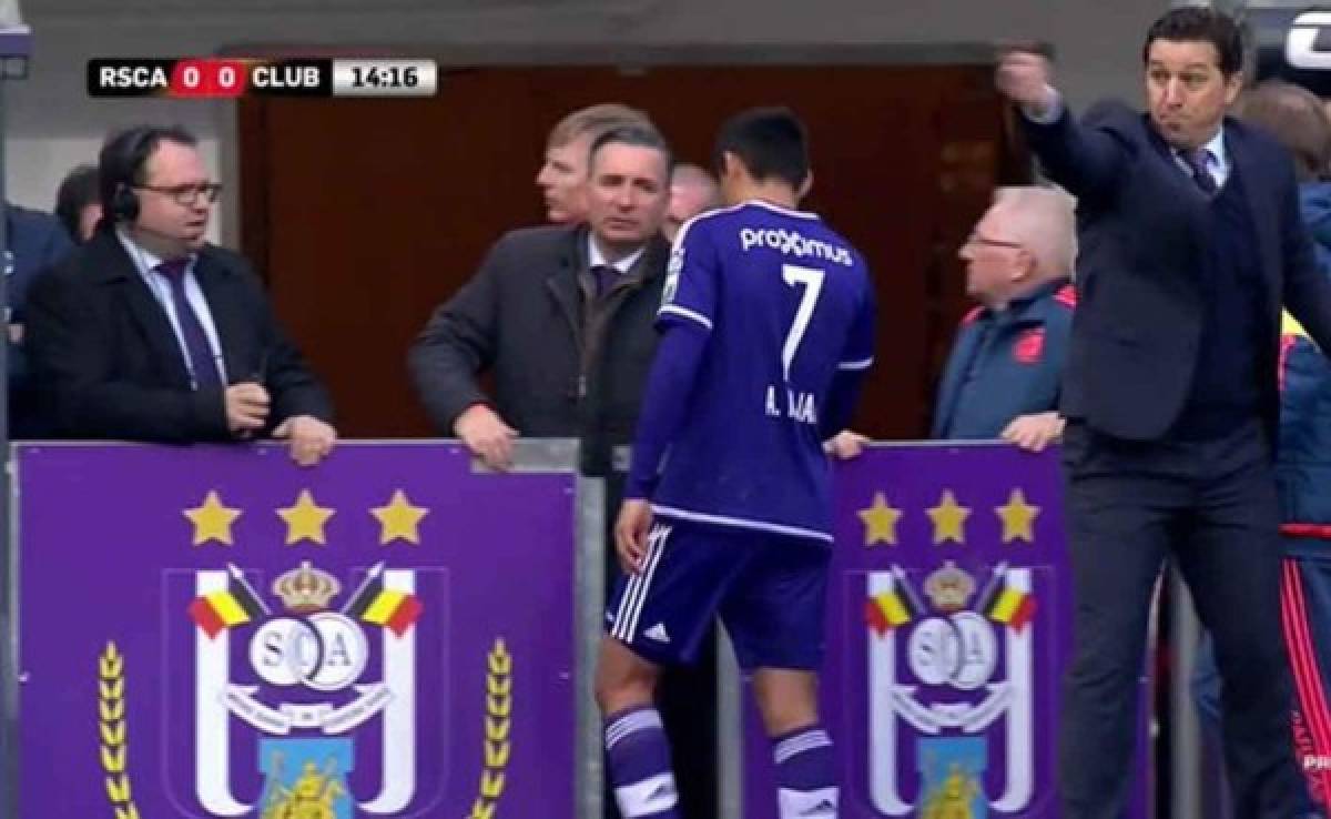 ¡Alarma! Hondureño Andy Najar se lesiona con el Anderlecht en Bélgica