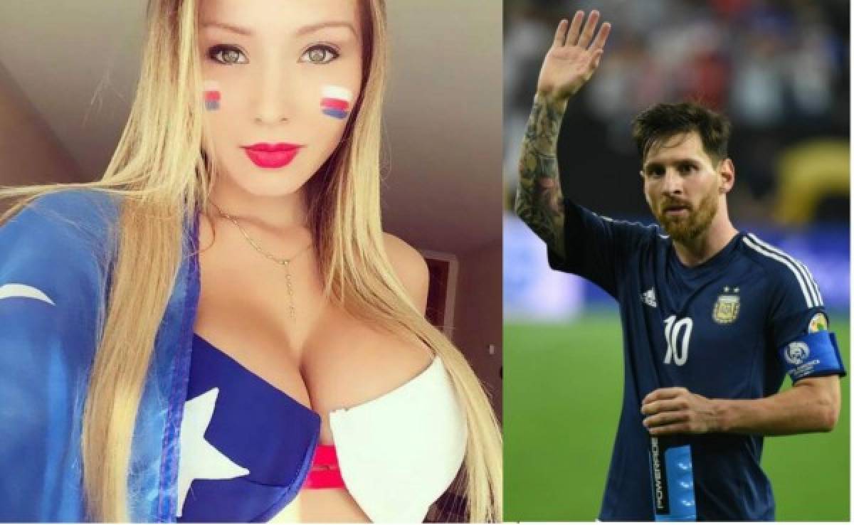 Famosa modelo chilena asegura que Lionel Messi juega en pañales las finales