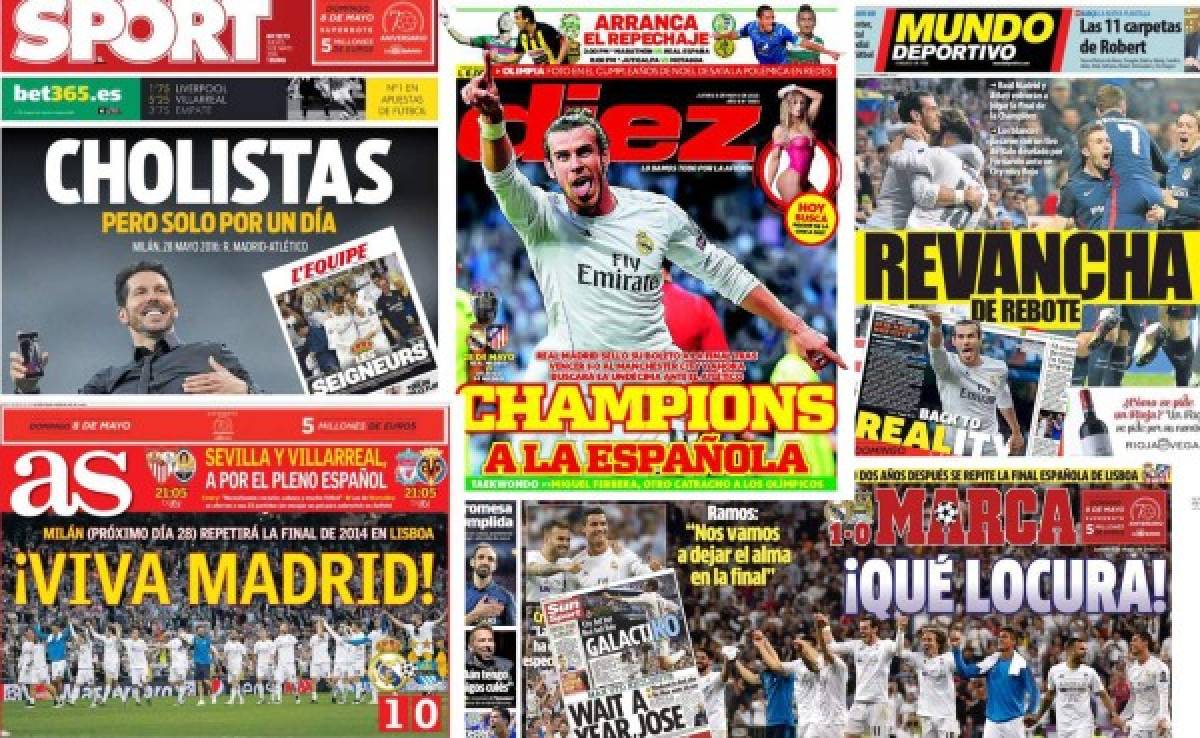 La prensa deportiva emocionada por una final de Champions española