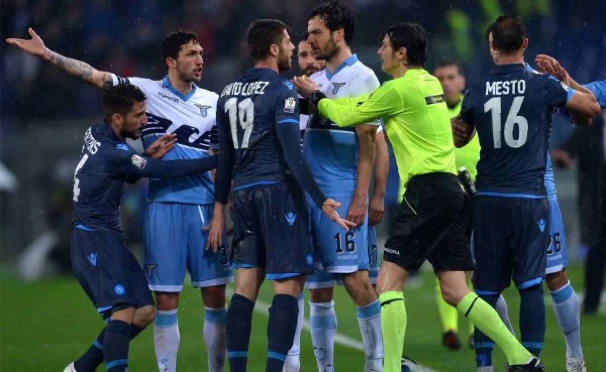 Lazio y Nápoles igualan por la mínima en ida de semifinales de la Copa