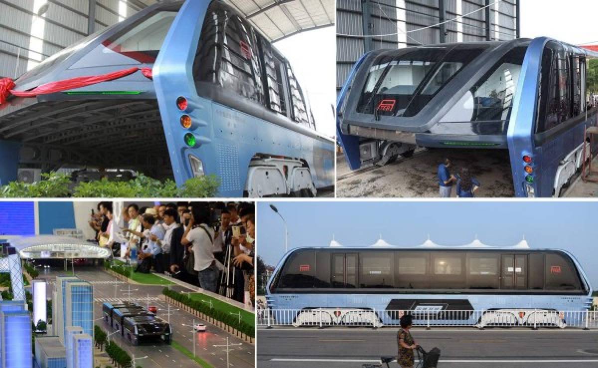 ¡Espectacular! Así es el autobús de tránsito eleveado que se inaugura en China