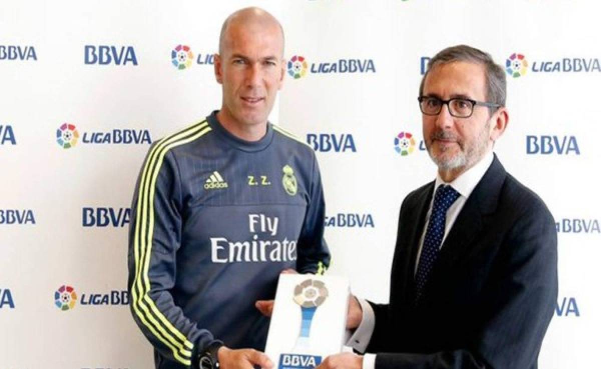 Zidane fuenombrado el mejor entrenador de la Liga en abril.