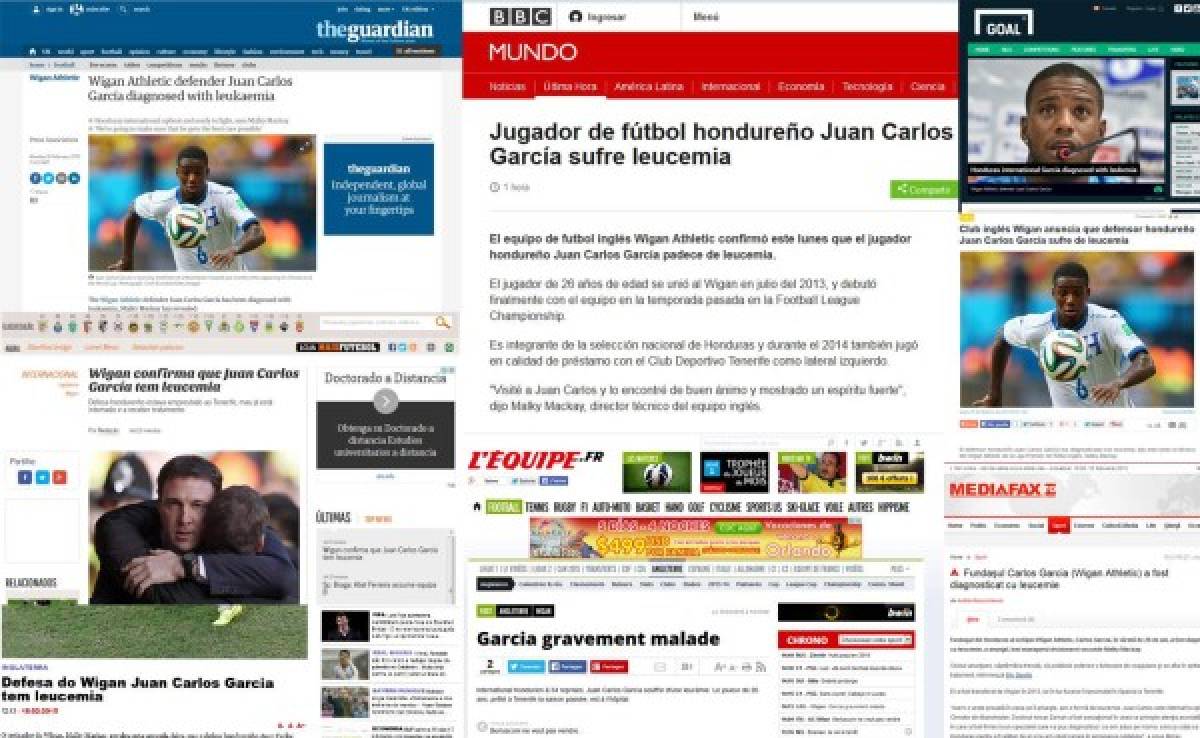 Prensa mundial impactada con enfermedad de Juan Carlos García