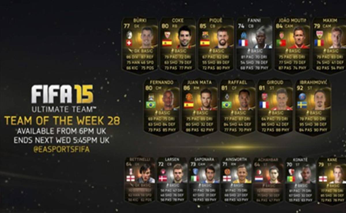 Ibrahmovic, Piqué y Juan Mata en el equipo de la semana de FIFA 15