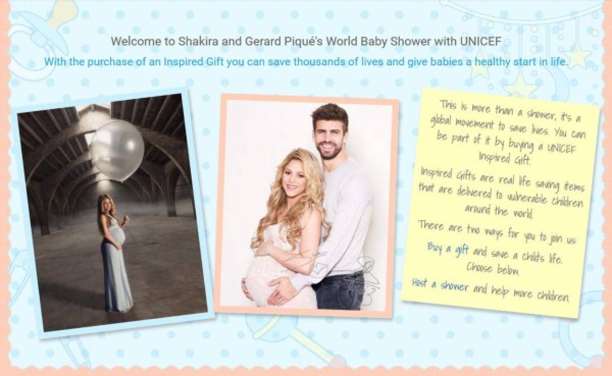 Futbolista Piqué y Shakira hacen un 'baby shower mundial'