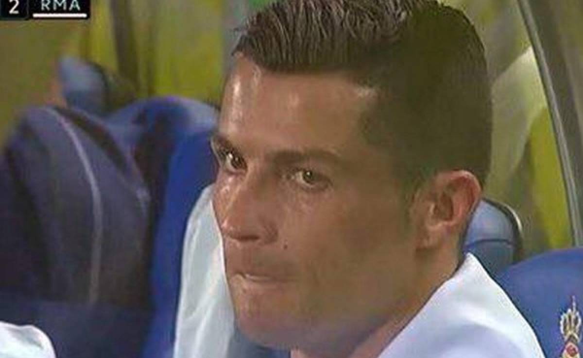 El sufrimiento de Cristiano Ronaldo en la banca tras el empate de Real Madrid