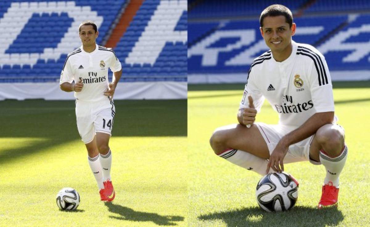 Chicharito se vistió de madridista con el dorsal 14