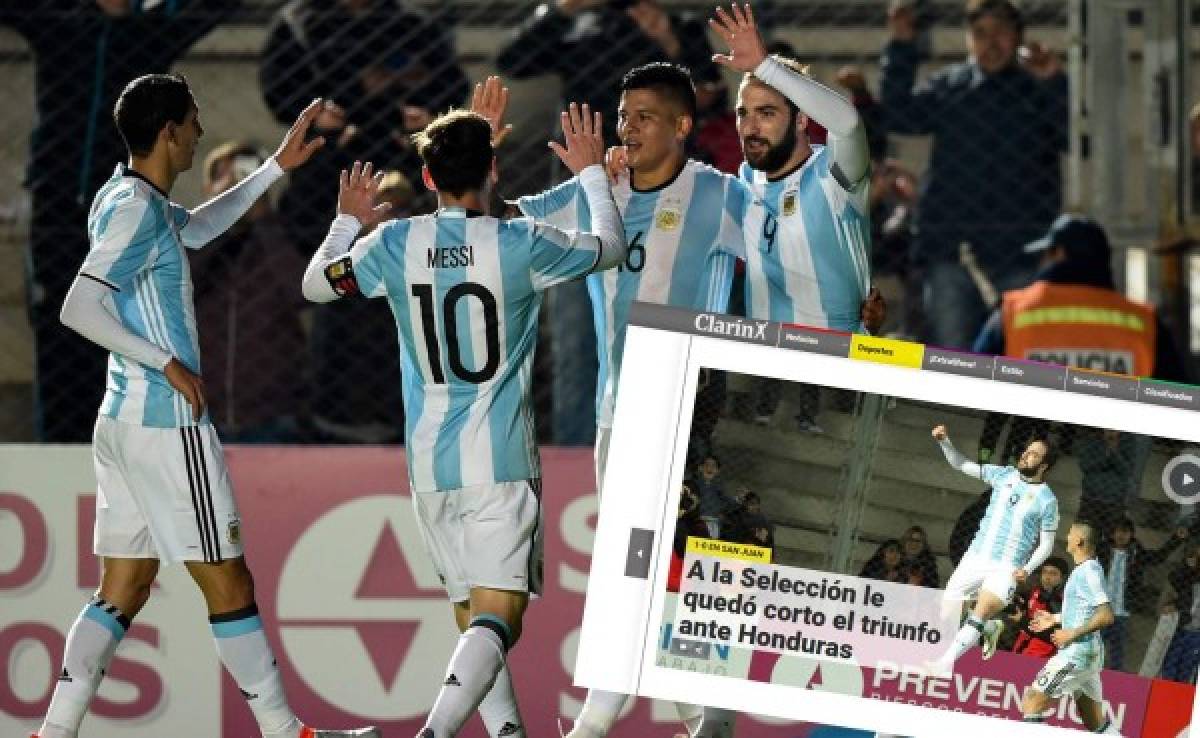 Medios argentinos: 'A la selección le quedó corto el triunfo ante Honduras'