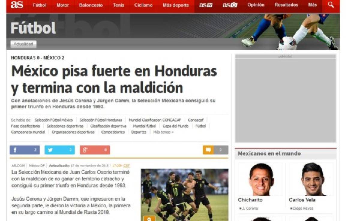 Prensa de México manda a 'callar' a Honduras