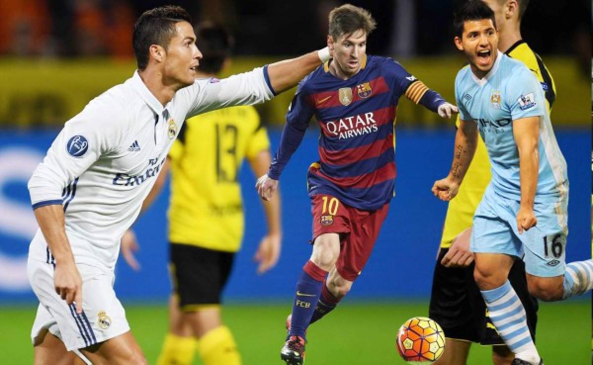 Messi y 'Kun' Agüero siguen liderando tabla de goleadores en Champions