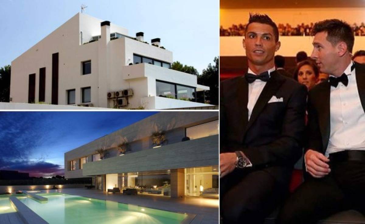 Así son las impresionantes mansiones de Messi y Cristiano Ronaldo  