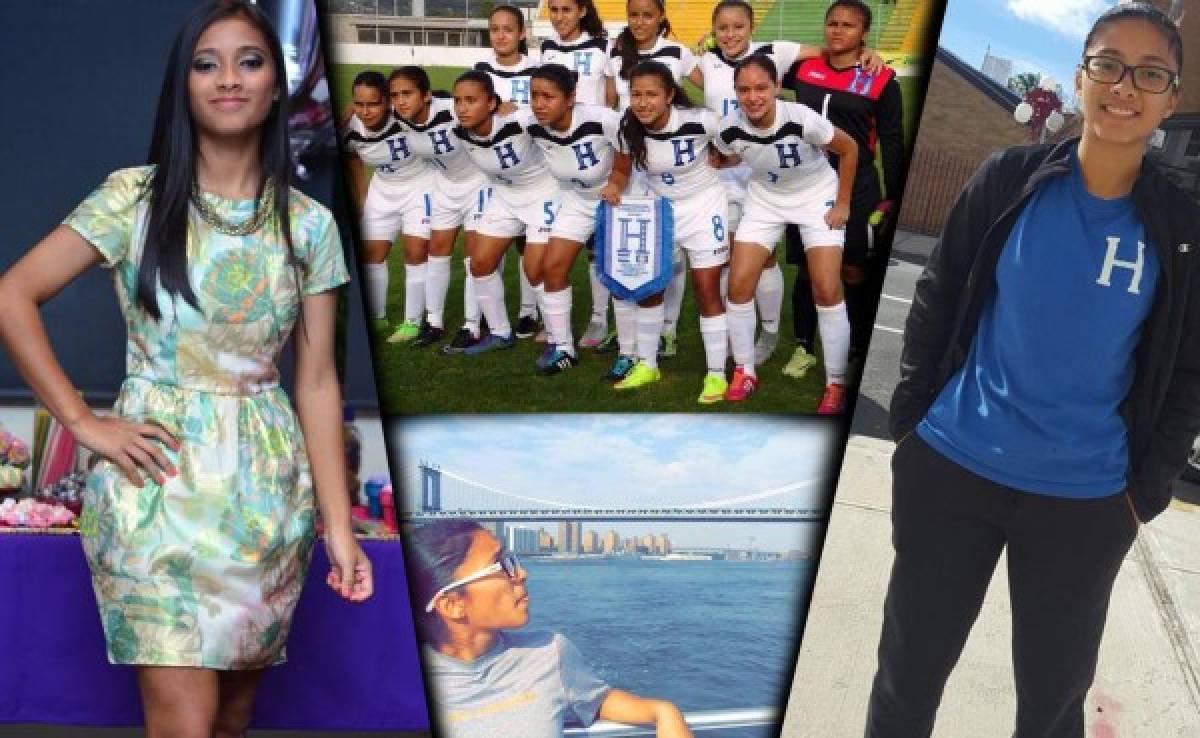 La historia de Kiara, la futbolista hondureña becada por una universdiad de Nueva York