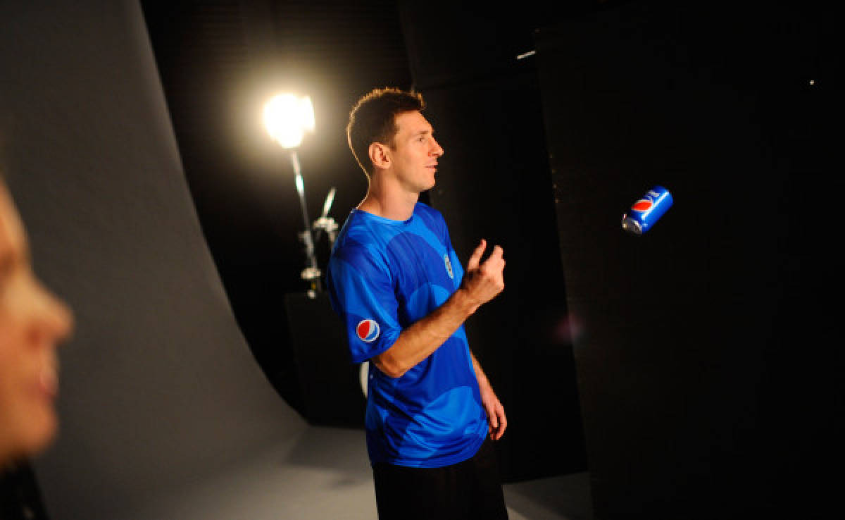 Lionel Messi disfruta en el Pepsi Team