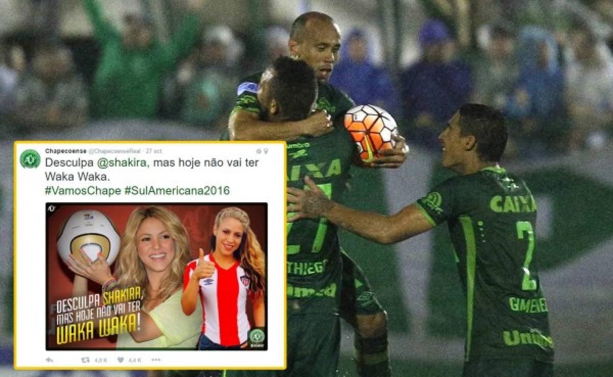 Club Chapecoense se burla de Shakira tras eliminar a club que ella sigue