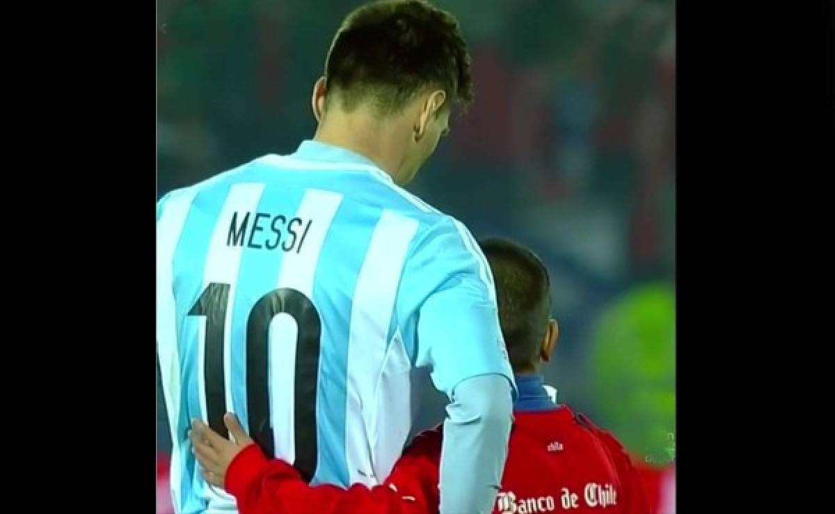 VIDEO: Niño chileno le pide 'selfie' a Messi tras perder la Copa América