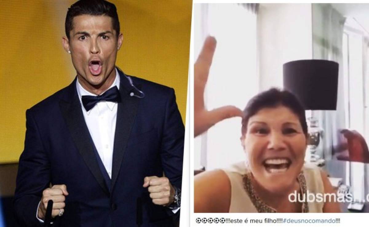 VIDEO: Madre de Cristiano Ronaldo imitó el grito de guerra del atacante
