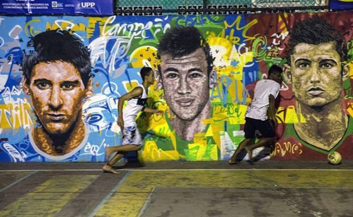 FOTOS: Los graffitis más sensacionales de Messi y Cristiano Ronaldo