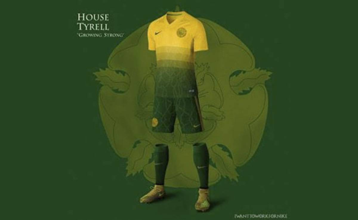 Uniformes de las casas de Games of Thrones si fueran equipos de fútbol