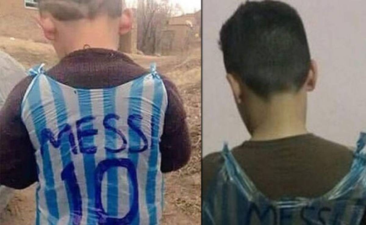 Encuentran al niño iraquí que utilizó una bolsa de plástico como camiseta de Messi