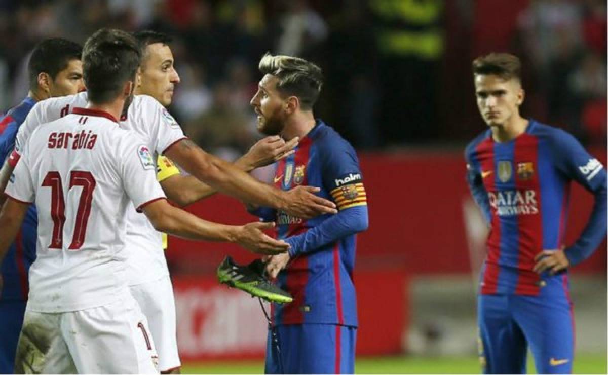 El enojo monumental de Lionel Messi con el árbitro del Sevilla-Barcelona