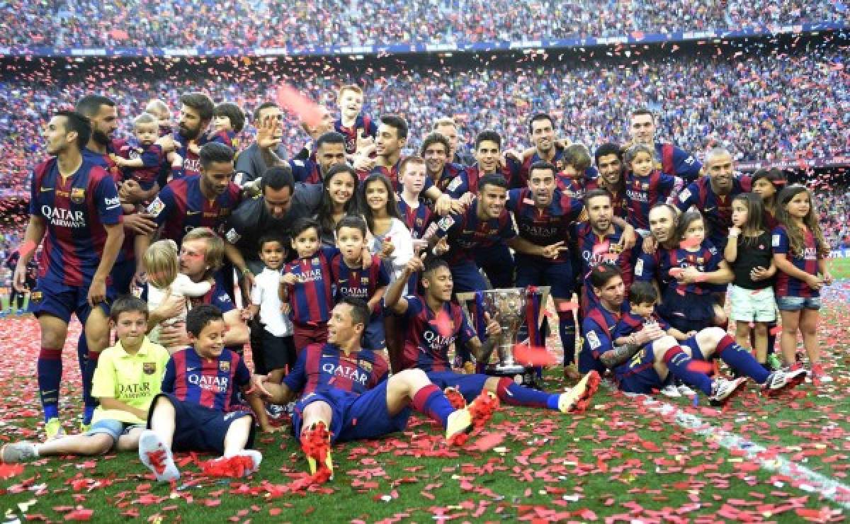 La celebración del Barcelona en el Camp Nou por su nuevo título