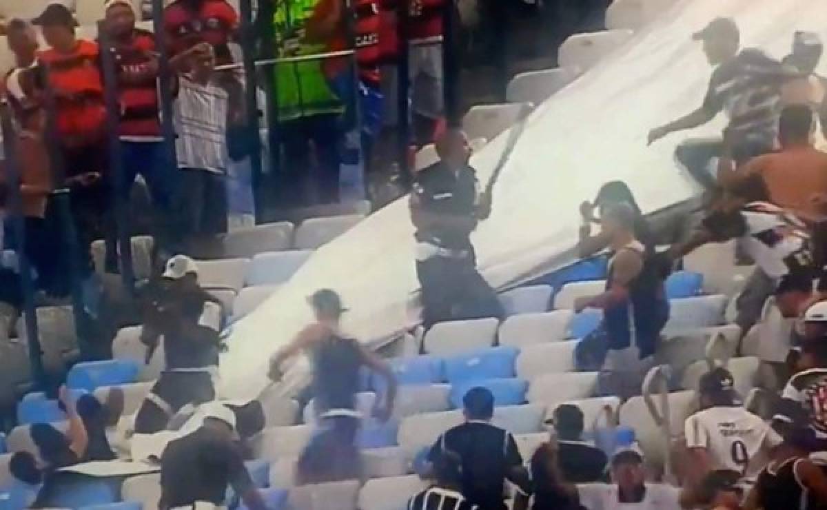 VIDEO: La brutal golpiza a un policía en el estadio Maracana de Brasil