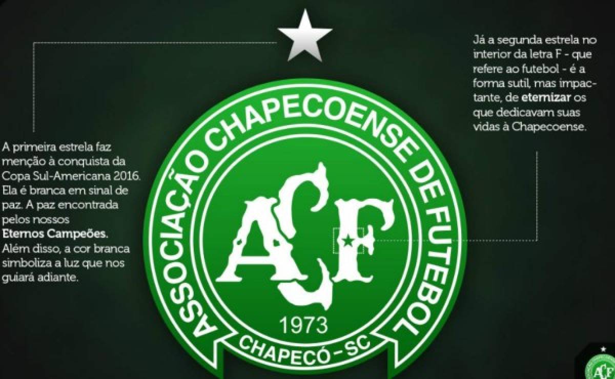 El club Chapecoense cambió su escudo tras la tragedia aérea