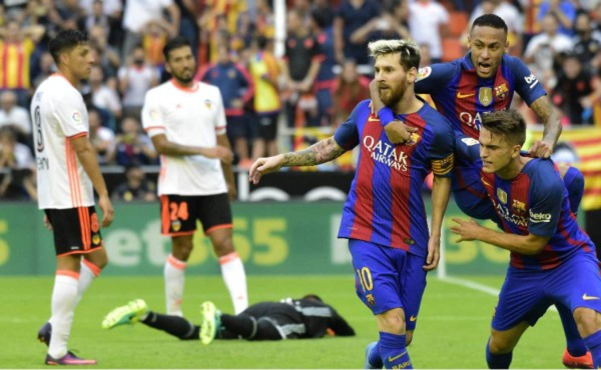 Triunfo dramático del Barcelona por 3-2 ante el Valencia en Mestalla