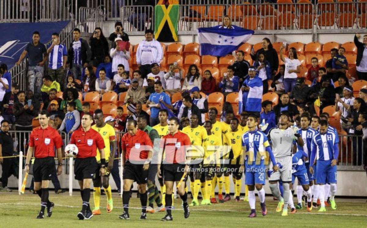 Las imágenes que dejó el amistoso Honduras-Jamaica en Houston