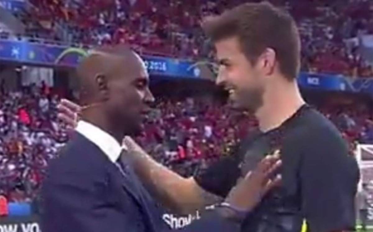 VIDEO: El emotivo reencuentro entre Piqué y Abidal en Francia