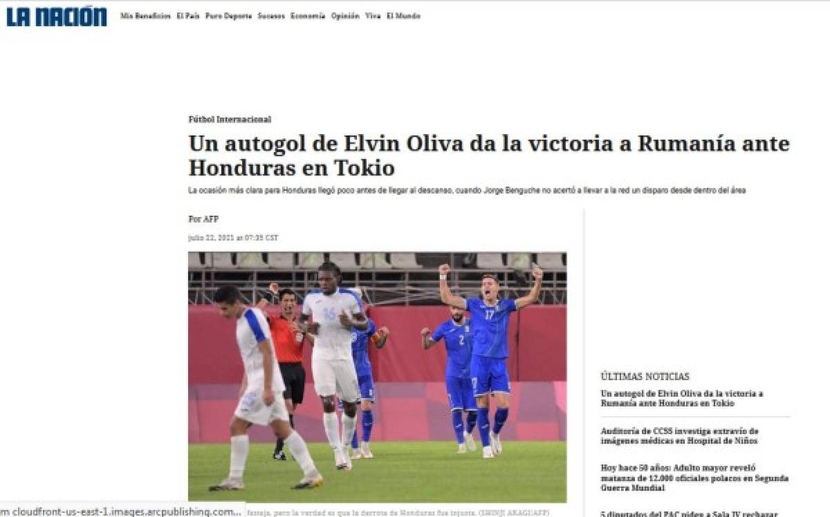 'Falta de puntería e infortunio': Lo que dice la prensa tras la derrota de Honduras ante Rumania