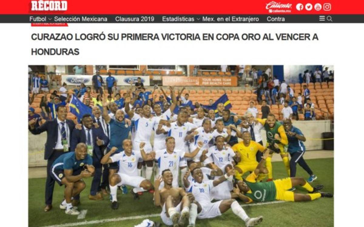 ¡Vergüenza! La prensa internacional y sus titulares sobre eliminación de Honduras a manos de Curazao