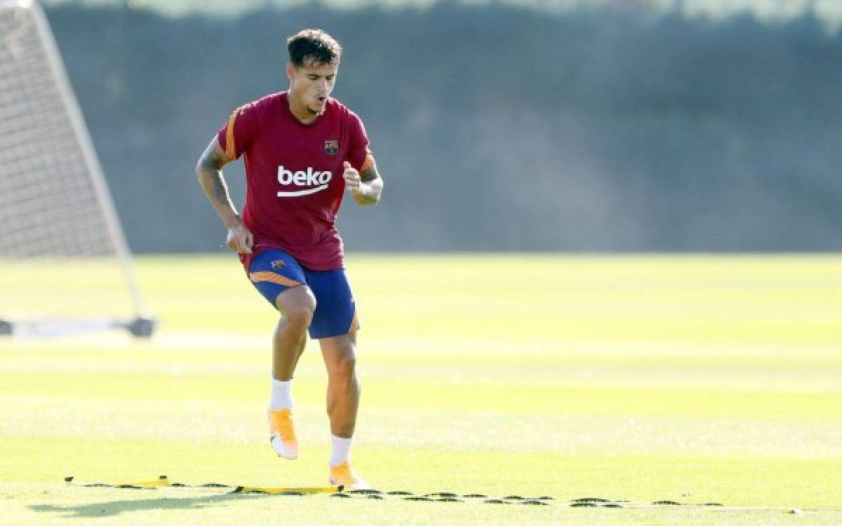 Caras serias y un Coutinho entregado: así fue el entrenamiento del Barça tras que Messi confirmara su futuro