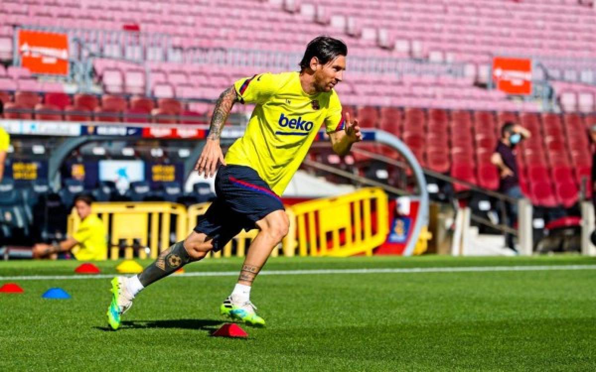 Messi se entrena en el Camp Nou, Suárez puede volver a jugar