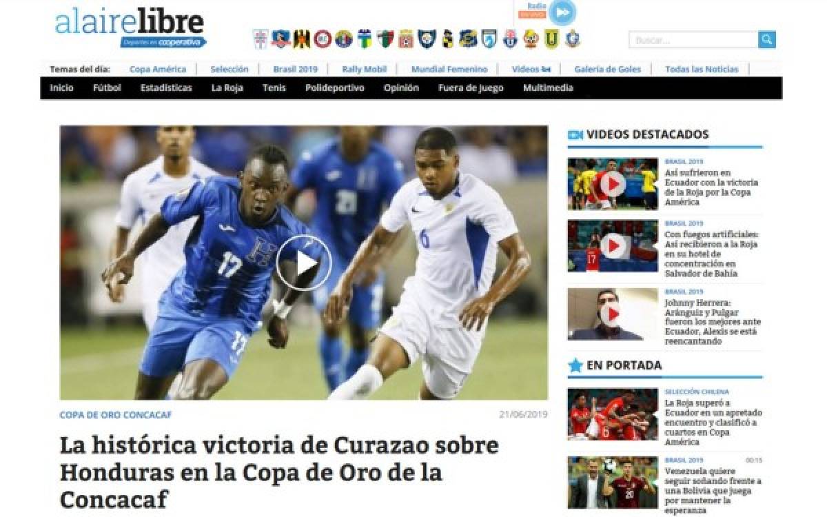 ¡Vergüenza! La prensa internacional y sus titulares sobre eliminación de Honduras a manos de Curazao