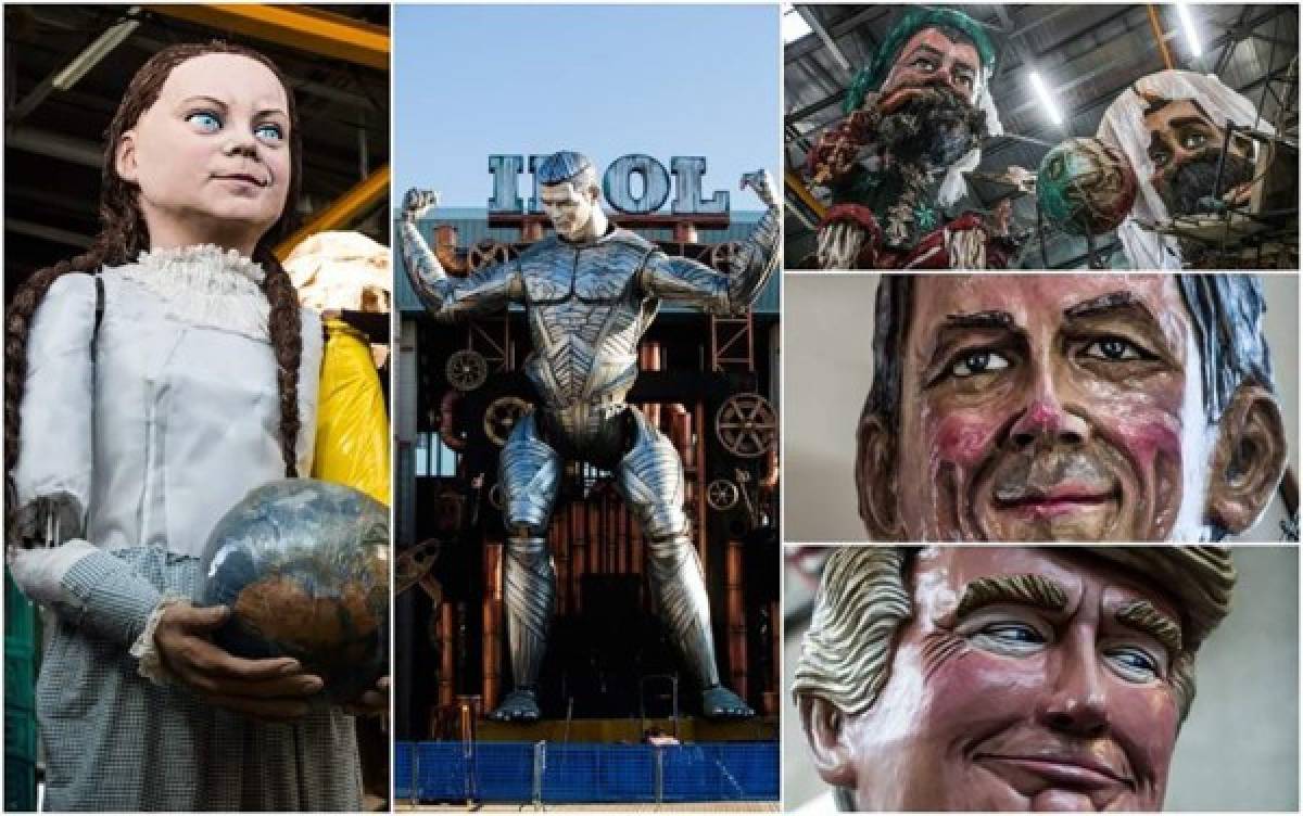Sorprenden en carnaval en Italia con robot gigante de Cristiano Ronaldo