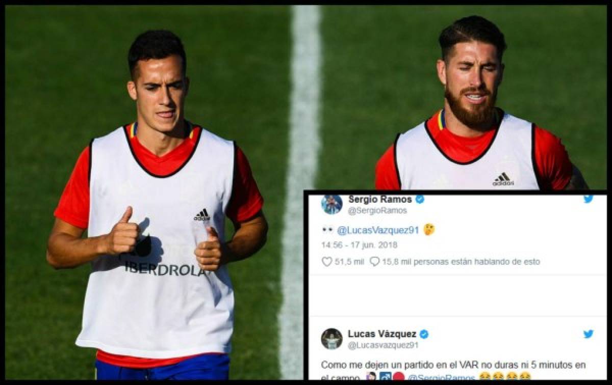 La broma de Sergio Ramos a Lucas Vázquez en Twitter