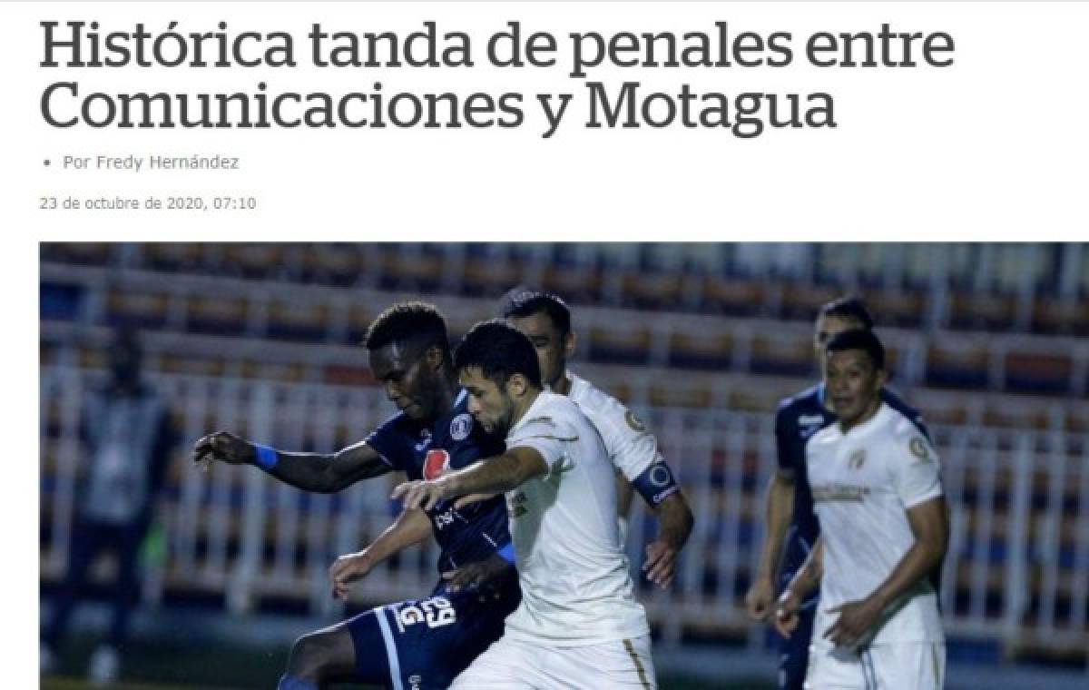 Insólito, asombro, récord: la prensa mundial se sorprende con tanda de penales entre Motagua y Comunicaciones