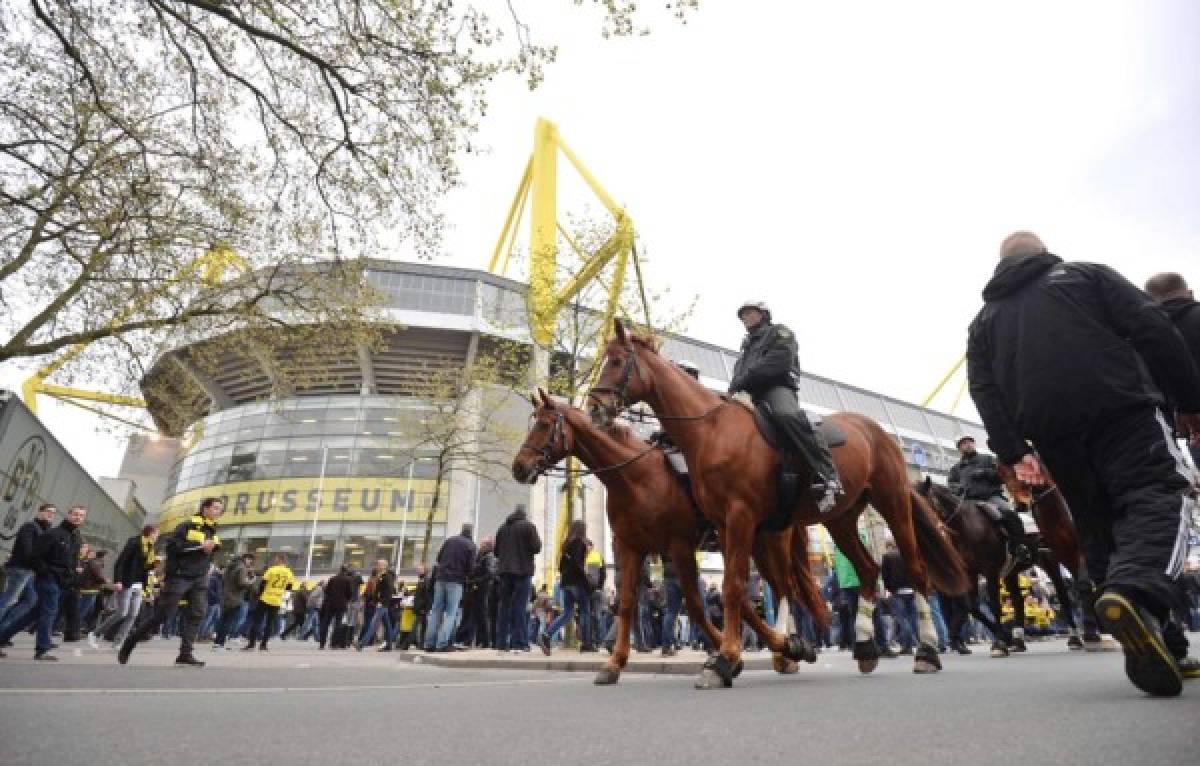 ¡LO BLINDÓ! Policía alemana resguardó así el Dortmund-Mónaco