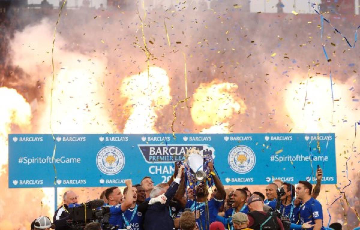 Las mejores imágenes de la celebración del Leicester City por su título en la Premier League