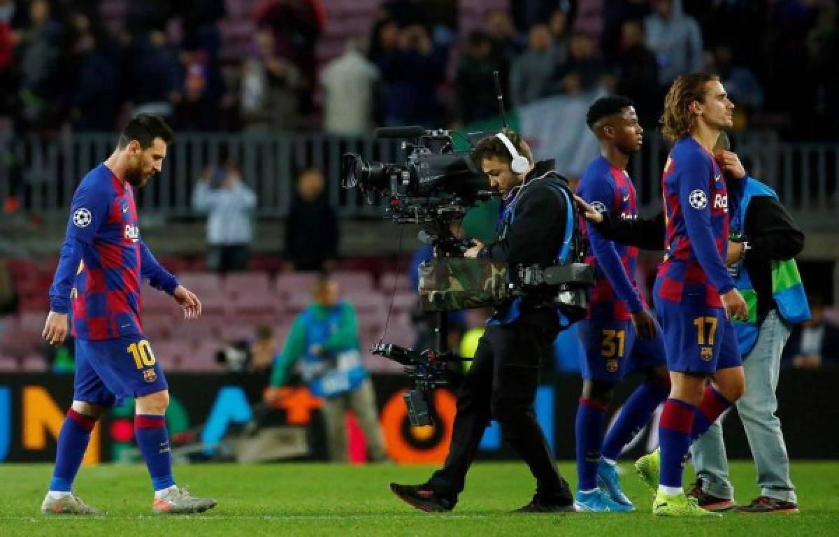 No viste en TV: La impotencia de Messi y Vidal se derrumba tras empatar contra Slavia Praga