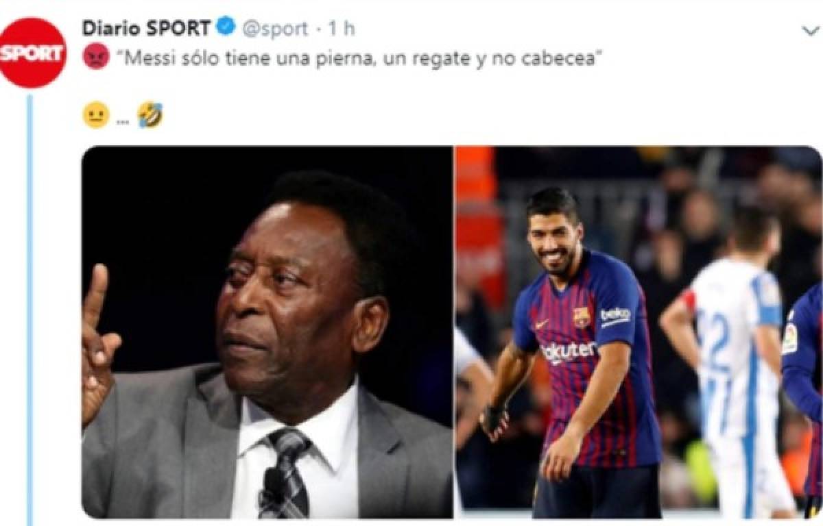 Los memes 'trituran' a Pelé tras el gol de Lionel Messi contra Leganés, ¡con la derecha!