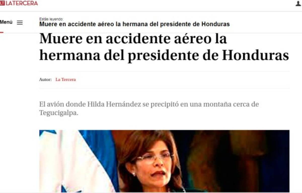 La prensa internacional reacciona impactada por la muerte de Hilda Hernández